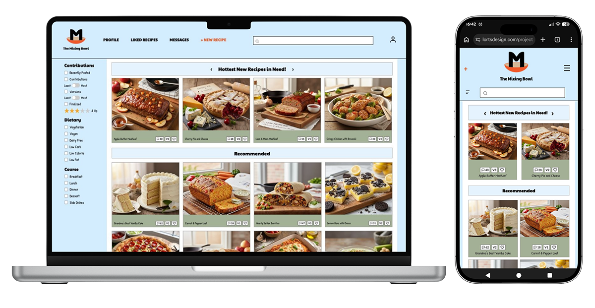 The Mixing Bowl laptop mockup